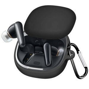 BUITFOU For Anker Soundcore Liberty 4 �P�[�X Liberty 4 �ی�J�o�[ Liberty 4 �P�[�X �_�炩�� �V���R���� �����h�~ �L�Y�h�~ �ϏՌ� �h�o �y�� �����[�d�\ �J���r�i�t�� �����h�~(�u���b�N)