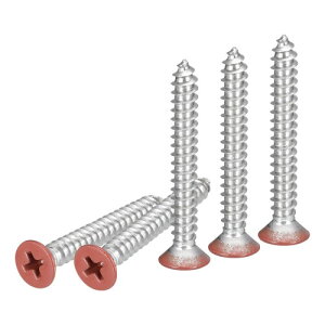 DTGN 100個 #10x2" フラットヘッド木ねじ 304ステンレス鋼茶色十字頭自己攻釘 - 木工 家具に適しています - 黒