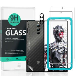 Ibywind �Ή� ZTE nubia Red Magic 8 Pro/8S Pro 5G �K���X�t�B���� 2 ���ی�t�B���� �K�C�h�g�t�� �����Y�J�o�[�i1���j�w�ʃV�[�g�i1���j ���菝�h�~�ϏՌ��d�x 9H�����K���X�t�B����