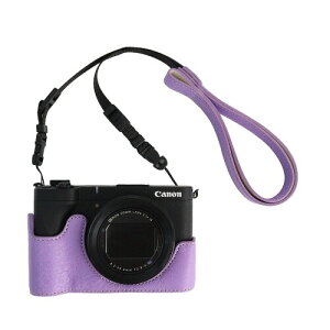 VOVMOEYA �J�����n�[�t�P�[�X Canon PowerShot V1�p PU���U�[�J�����P�[�W�L�b�g �J�����X�g���b�v�t��, �p�[�v��