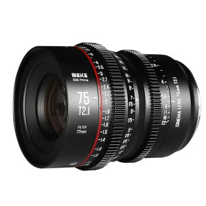 Meike 75mm T2.1 �X�[�p�[35 �v���C���}�j���A���t�H�[�J�X�V�l�}�����Y EF�}�E���g�V�l�J�����p Canon C200 C300 II�ARED Komodo�ABMPCC 6K�AZ CAM E2-S6 BMPCC 6K Pro�ɑΉ�