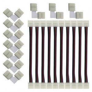 RGB LED ͂񂾕tsvC[ACESFONJER 4 s 10mm Xgbvc[XgbvWp[AL ^ 4 s pR[i[͂񂾕tsvRlN^Av 20 A4 s 10mm 5050 RGB h LED