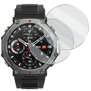 YWXTW �Ή� Amazfit T-Rex 3 �t�B���� �Ή� Amazfit T-Rex 3 �K���X�t�B���� Amazfit T-Rex 3 �ی�t�B���� �����K���X �t���ی�t�B���� �d�x9H �ϏՌ� ��U�h�~ �����ߗ� �C�A�[�� �w��h�~ �����x�^�b