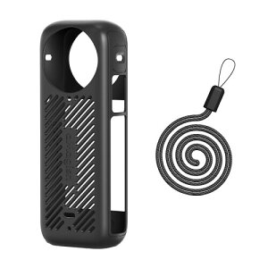 MAXOLA Insta360 X4ΉVRP[X h~AhoAϋvیJo[ VRJo[ ({fBJo[ij)