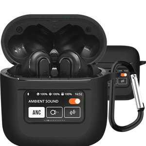 BOOLINN ���e JBL TOUR PRO2 �P�[�X �Ή� jbl tour pro2 360°�v���e�N�V�����V���R���f�� �h�� �L�Y�h�~ �y�ʏ��^ �����[�d�\ �ϏՌ� �J���r�i�t�� jbl �c�A�[�v�� 2 �P�[�X(�u���b�N)