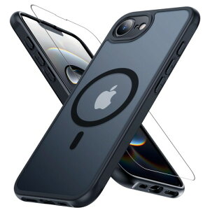 iPhone 16e ケースガラスフイルム付き 半透明 第四世代 マット感 アイフォン16e用 耐衝撃 アイホン 16E用 マグネット搭載 黄ばみ防止 いphone 16e用 指紋防止 傷防止 薄くて肌に優しいデザイン