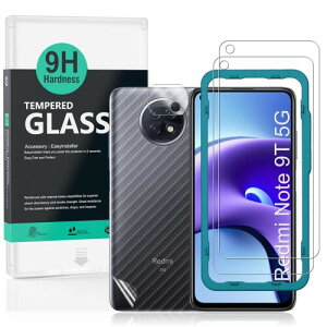 Ibywind �Ή� Redmi Note 9T(5G) �K���X�t�B���� 2 ���ی�t�B���� �K�C�h�g�t�� �����Y�J�o�[�i1���j�w�ʃV�[�g�i1���j ���菝�h�~�ϏՌ��d�x 9H�����K���X�t�B����