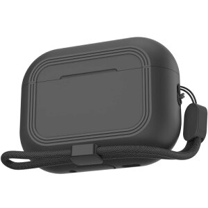 TRONWIN AirPods Pro 3 �P�[�X�p �V���R�[���J�o�[ - �A�b�v�� AirPods Pro ��3����Ή� �X�}�[�g�f�U�C�� �j�����p (�u���b�N)
