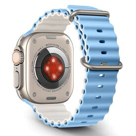 TANAKEY オーシャンバンド 対応 Apple Watch Ultra 49/45/44/42mm 41/40/38mm, ウォータースポーツシリコーン交換用バンド 対応 iWatch Ultra 2/Series 9/8/7/6/5/4/3/2/1/SE