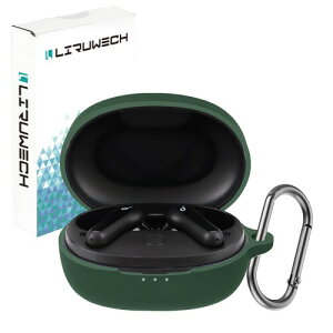 LIRUWECH for Anker Soundcore Life P2 Mini�P�[�X Soundcore Life P2 Mini�J�o�[ �V���R���P�[�X �ϏՌ� �h�� �h�o �L�Y�h�~ �����[�d�\ �S�ʕی�P�[�X �J���r�i�t�� �A�N�Z�T���[ (�O���[��)