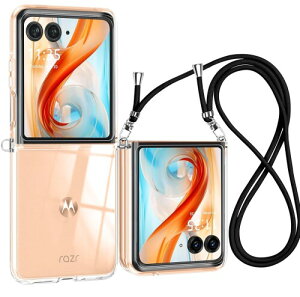 weiaoluo Motorola Razr 50 Ultra �P�[�X �N���A �V�����_�[ �ϏՌ� ���g���[�� Razr50 Ultra �J�o�[ �l�b�N�X�g���b�v �񂩂� �΂߂��� �g�уX�g���b�v ���|�� �����h�~ ���菝�h�~ ��|�� �R�t����