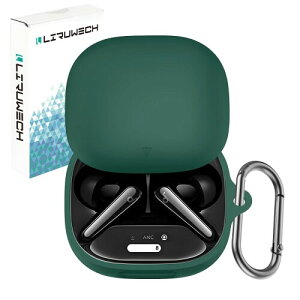 LIRUWECH for Soundcore Liberty 4 Pro�P�[�X �ی�J�o�[ �V���R���P�[�X �ϏՌ� �h�� �h�o �L�Y�h�~ �����[�d�\ �S�ʕی�P�[�X �J���r�i�t��Liberty 4 Pro case (�O���[��)
