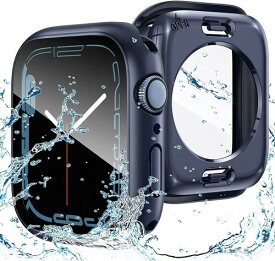 AMAPC for Apple Watch ケース 360度全面防水 バンド 水泳・スポーツ専用 ガラスフィルム 一体型 apple watch 用 カバー 360フルボディ防水 アップルウォッチ ケース Apple Watch Series6/SE/5/4 40mm対応 ブ