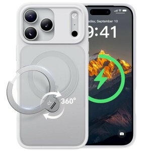 CASEKOO iPhone 17 Pro Max �p �P�[�X MagSafe�Ή� �ČRMIL�K�i 360°�S�����ϏՌ� �ő�25W�}���[�d�Ή� �w��h�~/�}�b�g�d�グ/���ϖh�~/������ ���b�v�z�[���t�� ���C�����X�[�d�Ή� ��phone17promax �p