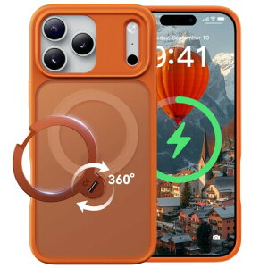 CASEKOO iPhone 17 Pro �p �P�[�X MagSafe�Ή� �ČRMIL�K�i 360°�S�����ϏՌ� �ő�25W�}���[�d�Ή� �w��h�~/�}�b�g�d�グ/���ϖh�~/������ ���b�v�z�[���t�� ���C�����X�[�d�Ή� ��phone17pro �p�P�[