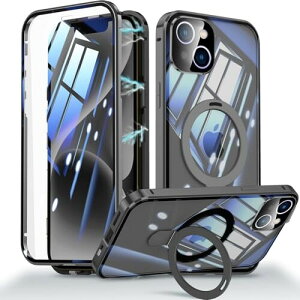 OURJOY iPhone 15 p P[X KXP[X NA 360°Sʕی ACtH15 X}zP[X A~op[ tJo[ JYی CAX[d gуP[XEubN