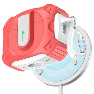 RFUNGUANGO AirPods Pro��2����ی�P�[�X�A2024�N�V�F���e�[�}�ی�P�[�X�BAirpods Pro 1/2�ƌ݊���������AMagSafe�œ��삵�܂��B�z���C�g+�s���N�s�[�`