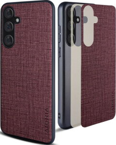 Aioria �݊��� �P�[�X for Samsung Galaxy S24 Plus ���n�p�^�[�����U�[�����ɕی쏃�F�X�}�z�P�[�X (Red, S24 Plus)