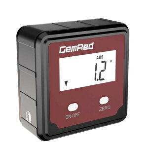 GemRed デジタル角度計 4*90° デジタル水平器 LCDディスプレイ バックライト付き 磁石 レベルボックス 分度器 高精度傾斜計 電池を含む