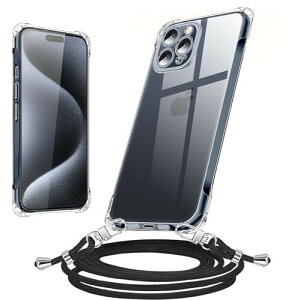 iPhone 14 pro ケース クリア ショルダー 耐衝撃 全面保護 iPhone14 pro カバー 透明 アイフォン 14 proスマホケース 首かけ 肩掛け 斜めかけ TPU 縄掛けケース ストラップ付き 薄型 軽量 落下防止