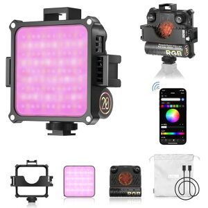 ZHIYUN FIVERAY M20C 20W RGBBepCg LEDrfICg 2500K-10000K  [d 莝ƖCg BluetoothƃAvP[VɂPx BBe YouTube  rfI^uNۏ؁v