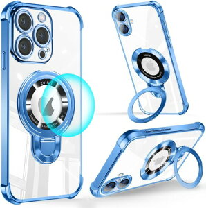 PAILAIMEN iphone 16 pro ケース クリア リング付き シリコン MagSafe対応 耐衝撃 TPU 透明 iphone 16proスマホケース アイフォン16 pro カバー ワイアレス充電 薄 軽量 車載ホルダー 磁力強 マグネット