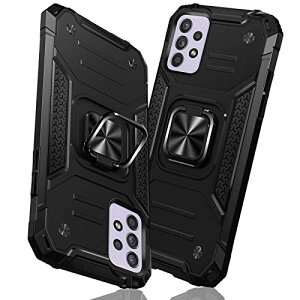 TMUJWS Samsung Galaxy A52 5G 用ケース リング 衝撃吸収 耐衝撃 TPU+PCバンパー 二重構造 米軍MIL規格 全面保護カバー 滑り防止 車載ホルダー対応 擦り傷防止 滑り止め 軽量 薄型 ギャラクシー a52 5