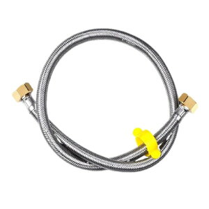 SensaBliss 水道 フレキパイプ 水道ホース 延長 取り付け ステンレス製 耐圧 耐熱 耐食性 厚め接続用 蛇腹ホース 水道管 配管用 G1/2ナット 蛇口部品 温水器 トイレ 湯沸かし器 便器用 (20cm)