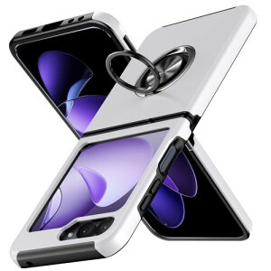 WOYSOBA �K�� Galaxy Z Flip6 �p�P�[�X �����O�t�� �ϏՌ� TPU �ԍڃz���_�[�Ή� �V���o�[
