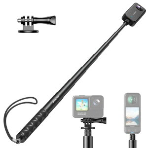 VYVIYON ����180cm Insta360X5�p�����Ȃ����B��_ GoPro�p�A�_�v�^�[�t���A�N�V�����J����DJI�p���B��_ �X�g���b�v�t�� 1/4�C���`�l�W �y�� 7�K�L�k�g�ѕ֗� �A���~��GoProhero12�p/11/10/9/Insta360X4�p/