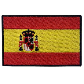 スペイン 国旗 紋章 スペイン語 アップリケ 刺繍入りアイロン貼り付け/縫い付けワッペン