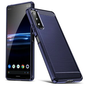 Xperia 10 II ケース耐衝撃 TPU 衝撃吸収 SO-41A/SOV43 カバー シリコン 薄型 軽量 擦り傷防止 指紋防止 スリム 耐久 携帯便利 柔軟 カメラ保護 ソニーエ Xperia 10 II スマホケース 青Q057-xp 10 II-03
