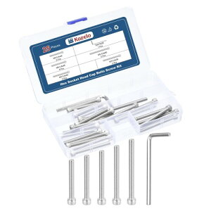 Kozelo �Z�p���t���{���g 25�� M5 �L���b�v�{���g�i�b�g�A�\�[�g�����g (M5x40/45/50/55/60mm) 304�X�e�����X�|�A�����\�P�b�g�h���C�u3D�v�����^�p�A���������`�t��