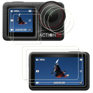 Bigqin DJI Osmo Action 5 Pro �Ή� �����K���X�t�B����9H�d�x �ϏՌ� �����x�^�b�` �����z�� �C�A�[�� �����ߗ� �ȒP�ɑ����ی�t�B����