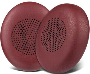 SOULWIT イヤーパッド イヤークッション 対応 Jabra Evolve2 65 (65MS 65UC USB)/Evolve2 40 (40UC 40MS USB)/Elite 45h 向けの ヘッドホン 用 交換パッド 耳当て プロテインレザー ヘッドパッド ‐ バーガンデ