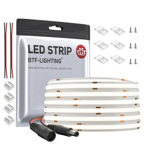 BTF-LIGHTING FCOB COB LEDe[vCg x tLVu LEDe[vCg 10M/[ 3360LEDs F 4000K 8mm XgbvCg DC24V 8W/m \ ό`\ ؒf\ Q Lb` z[ 