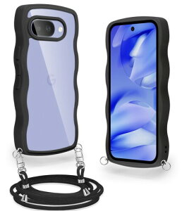 Google Pixel 9A �p �P�[�X �N���A �V�����_�[ �X�g���b�v�t�� �s�N�Z�� 9A �p �J�o�[ �ϏՌ� Pixel 9a �X�}�z�P�[�X ���� ���|�� �΂߂��� �R�t�� ��|���P�[�X ���������\ ���O���\(�u��