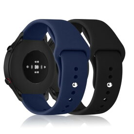 (RicYeel) 22mm 磁気付き シリコンバンド for Xiaomi Watch S3 / Xiaomi Watch S1 Pro バンド (2個セット) マグネット付き 装着簡単 スポーツバンド ストラップ 替えバンド 交換ベルト Xiaomi Mi Watch/Watch S1 /