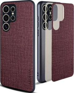Aioria �݊��� �P�[�X for Samsung Galaxy S24 Ultra ���n�p�^�[�����U�[�����ɕی쏃�F�X�}�z�P�[�X (Red, S24 Ultra)