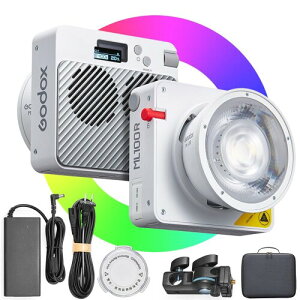 Godox ML100R 110W RGB LED�r�f�I���C�g�A1800K-10000K RGB�r�f�I�Ɩ��L�b�g�ACRI 97+/TLCI 98+�A�A�v���R���g���[���AUSB-C�[�d�A14 FX���ʁA���C�u�X�g���[�~���O/���O�B�e�p (ML100R)