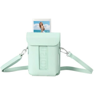 �v�����^�[�ی�P�[�X��Fujifilm Instax Mini Link 3�ɑΉ����Ă���A�J�X�^��PU���U�[�P�[�X�A���߉\�ȃV�����_�[�X�g���b�v�t���ŁA���^�Ōg�тɕ֗��ł� (�O���[��)