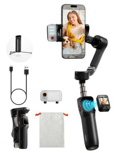 hohem V3 Ultra �W���o���X�^�r���C�U�[ 3���X�}�z�W���o�� (Android/iPhone)�����J����AI�g���b�L���O 1.22�C���`�t���J���[�^�b�`�X�N���[�� ���C�u�f�����m�F ���E�������R�� 360°�̃p����]