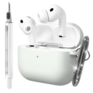 SeltureoneFor Airpods Pro3 �P�[�X �N���[�j���O�y���t��2025�N���� �_�炩���V���R���f�� �S�ʕی�J�o�[ �L�[�z���_�[�t�� �����h�~ �ϏՌ� ����~�� �y�� �L�Y�h�~���C�����X�[�d�Ή� LED��
