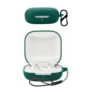 For Shokz OpenFit Air �p �P�[�X �J�o�[ ���C�����X �C���[�z�� �V���R�� �ی�P�[�X �i�J���r�i�t��+�X�g���b�v�t�� �j �����h�~ �L�Y�h�~ �ϏՌ� �����[�d�\ �h�� �h�o (�O���[��)