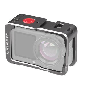 NEEWER BASICS �A�N�V�����J�����P�[�W Osmo Action 6�A�N�Z�T���[�Ή� �ی�P�[�W �A���~������ �ی�g���t���[���P�[�X 1/4�l�W�A�_�v�^�[&�R�[���h�V���[�}�E���g�t�� �O�r/���B��_�p AC061