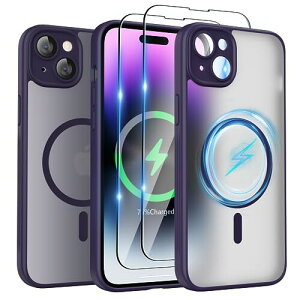 SURPHY iPhone15 pluspP[X  MagSafeΉ,tBt 6.7C`Ή(2023) gуP[X iphone15 vX(J̑Sʕی)}bg ΂݂Ȃ wh~ }Olbg (p[v)
