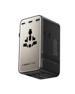 MOMAX �ϊ��v���O PD GaN 205W�o�� �}���[�d 9�䓯���[�d �C�O�ϊ��v���O �S���E�Ή� 6*PD USB-C+1*QC USB-A+2*AC�R���Z���g 2��AC������ C/BF/O/A�^�C�v ���[���b�p/�؍�/�C�M���X/�A�����J/�I�[�X�g��