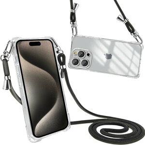 Peipeizi iPhone15Pro �p �P�[�X �V�����_�[ �N���A ���|�� �A�C�t�H��15Pro �p �X�}�z�P�[�X �΂߂����P�[�X ���������\ �J�o�[ �ϏՌ� �y�ʔ��^ �S�ʕی� �l�C �؍� �_�� ������(�u���b�N)