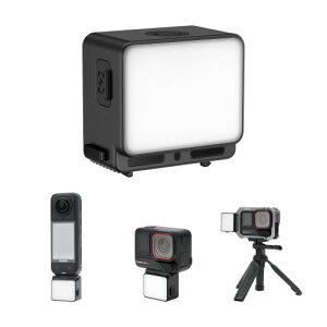 JJC �~�jLED�r�f�I���C�g Insta360 X4 Air X5 Ace Pro 2 ACE �ɑΉ� �}�O�l�b�g �J�������C�g ���^ �B�e�p���C�gIPX5�h�� 3�i�K���邳���� 6500K�F���x 500mAh Type-C�[�d�� �~�j���C�g �y�� �⏕�Ɩ� Vlog
