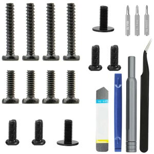 ZHUROUPU スチームデッキ用ネジキット、スチームデッキコンソール用バックプレートネジ交換、アクセサリー修理、オープンツール、ドライバーキット、ピンセット(21個)